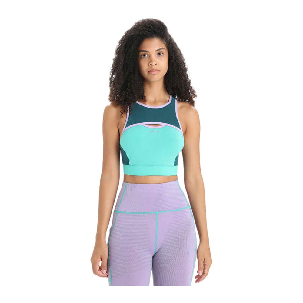 Icebreaker ZONEKNIT SPORT - Brassière Femme frsh/grnglry/cb