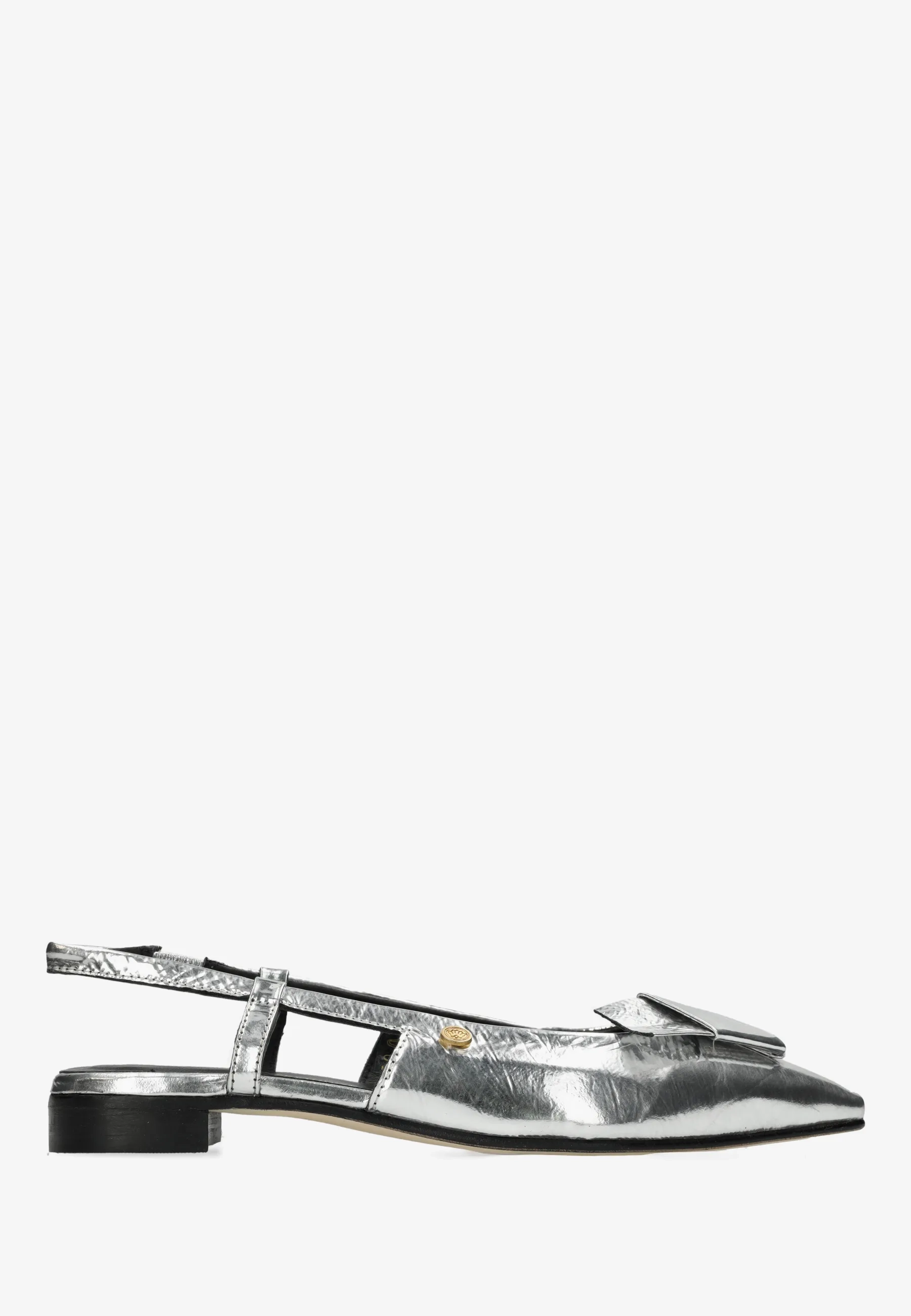 ELISSE SLING metallic crinkle leather Silver
