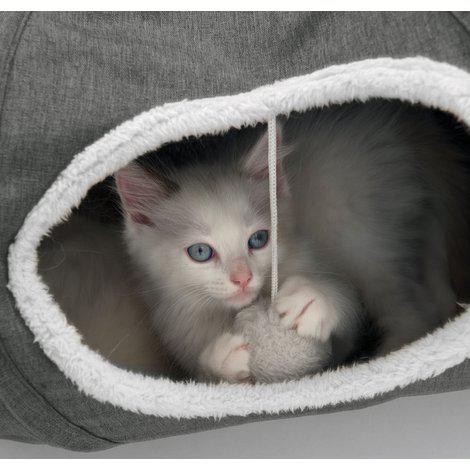 CATIT - Katte Tunnel Grå Med Pude