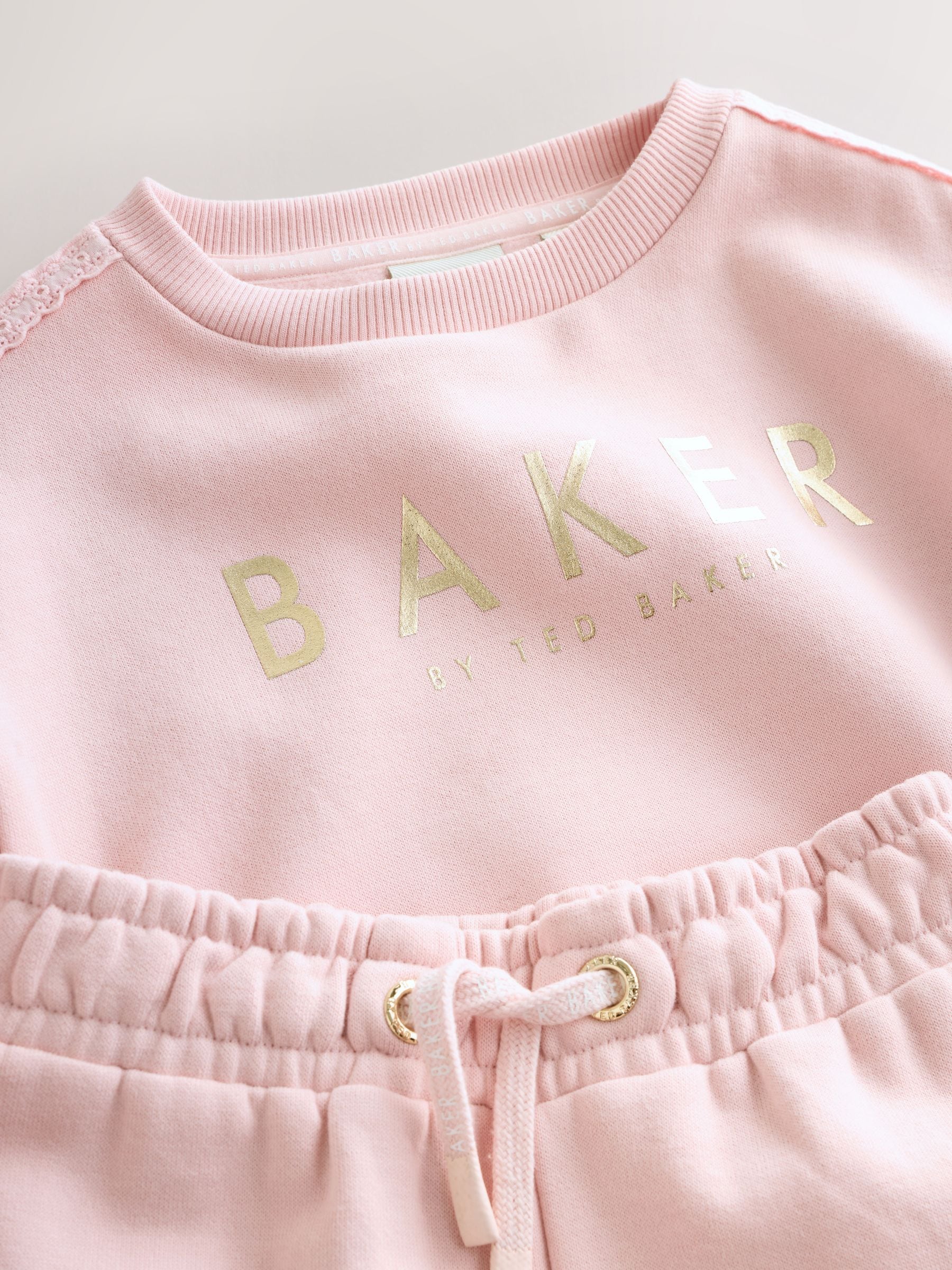 Roze - Baker by Ted Baker Blue 2 Piece Side Bow Detail Sweat & Joggers Set