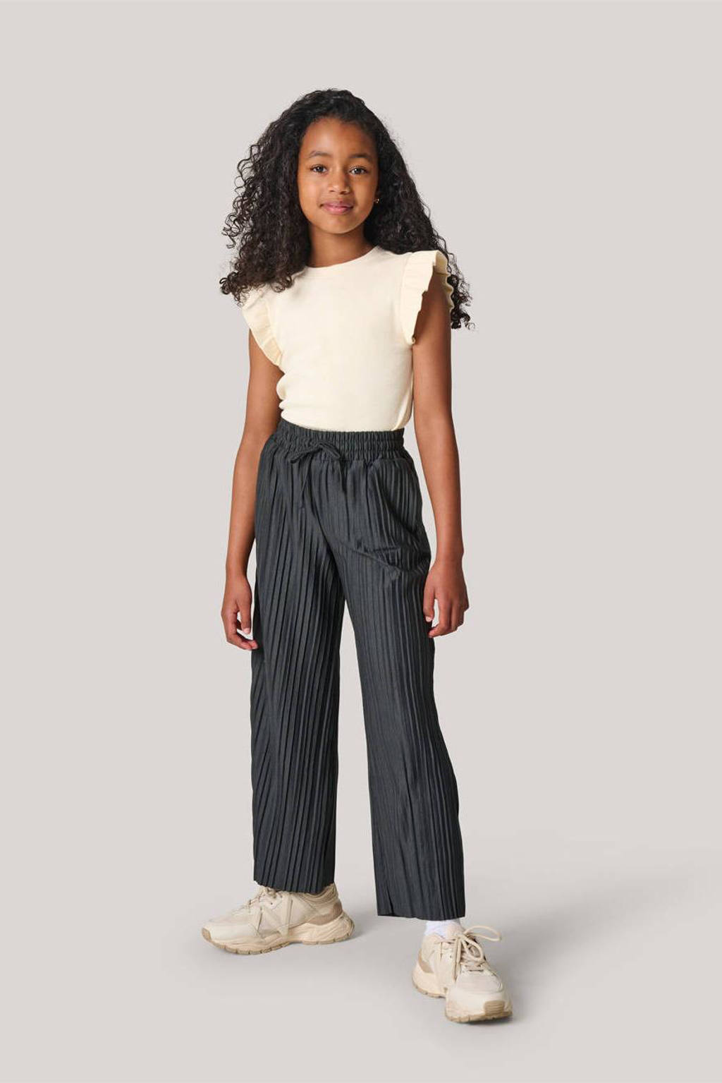 Shoeby high waist loose fit broek antraciet