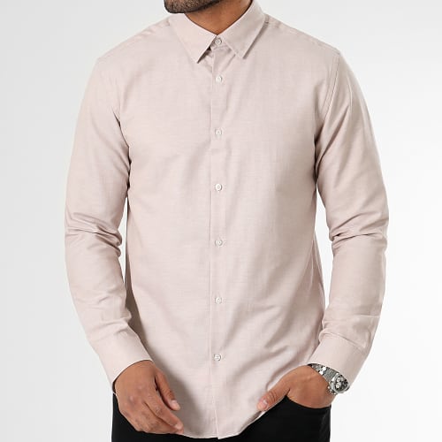 Chemise Manches Longues 2895 Beige Chiné
