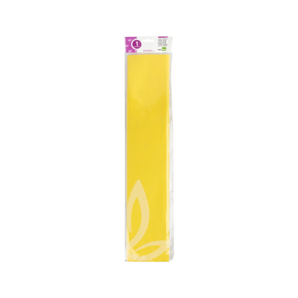 Papel Crepe Amarelo 50x25cm