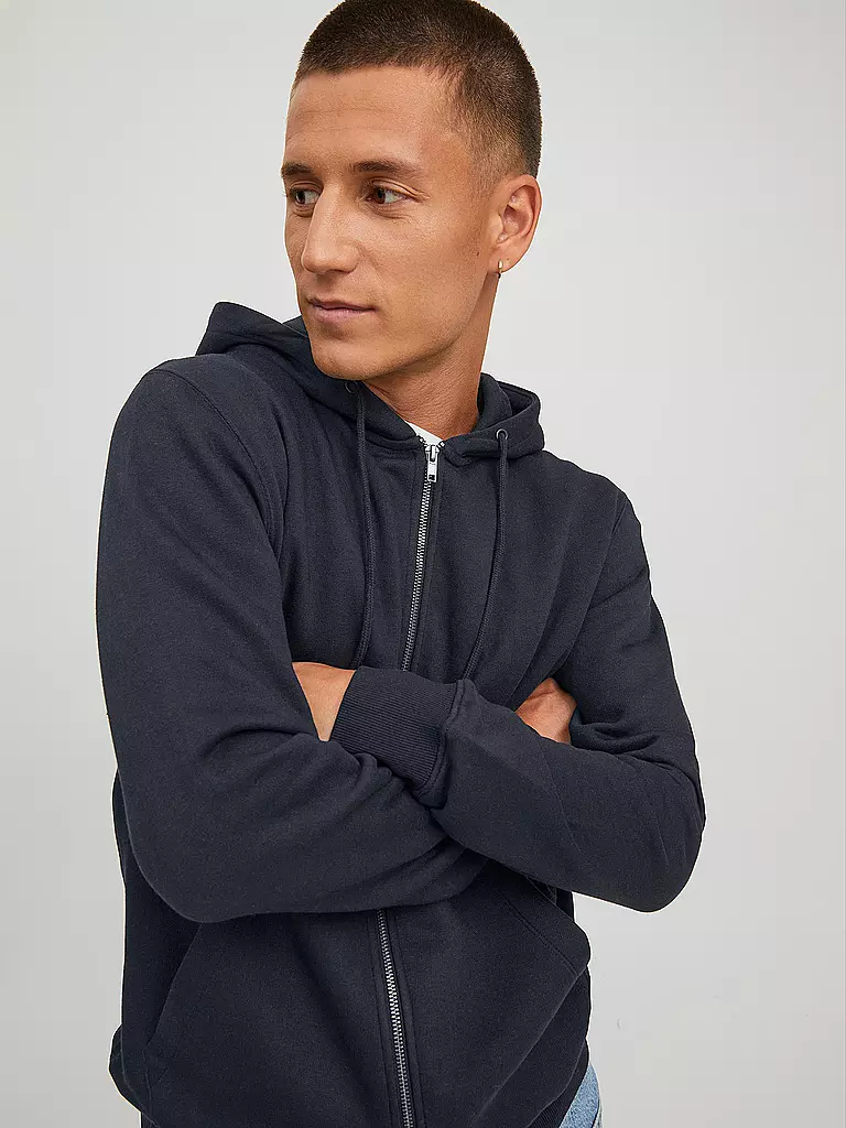 JACK & JONES Kapuzensweatjacke JJESTAR  schwarz