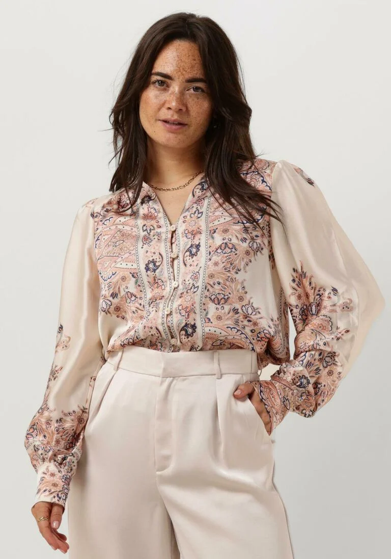 NEO NOIR creme neo noir blouse massima paisley border blouse