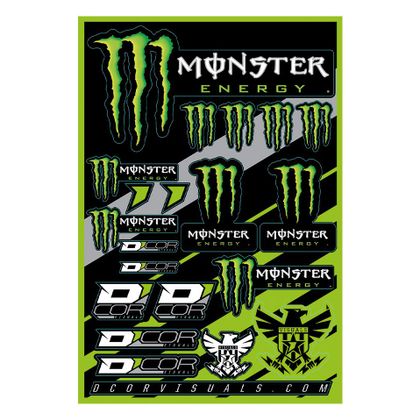 Planche de stickers D'cor Monster Energy - Noir / Vert