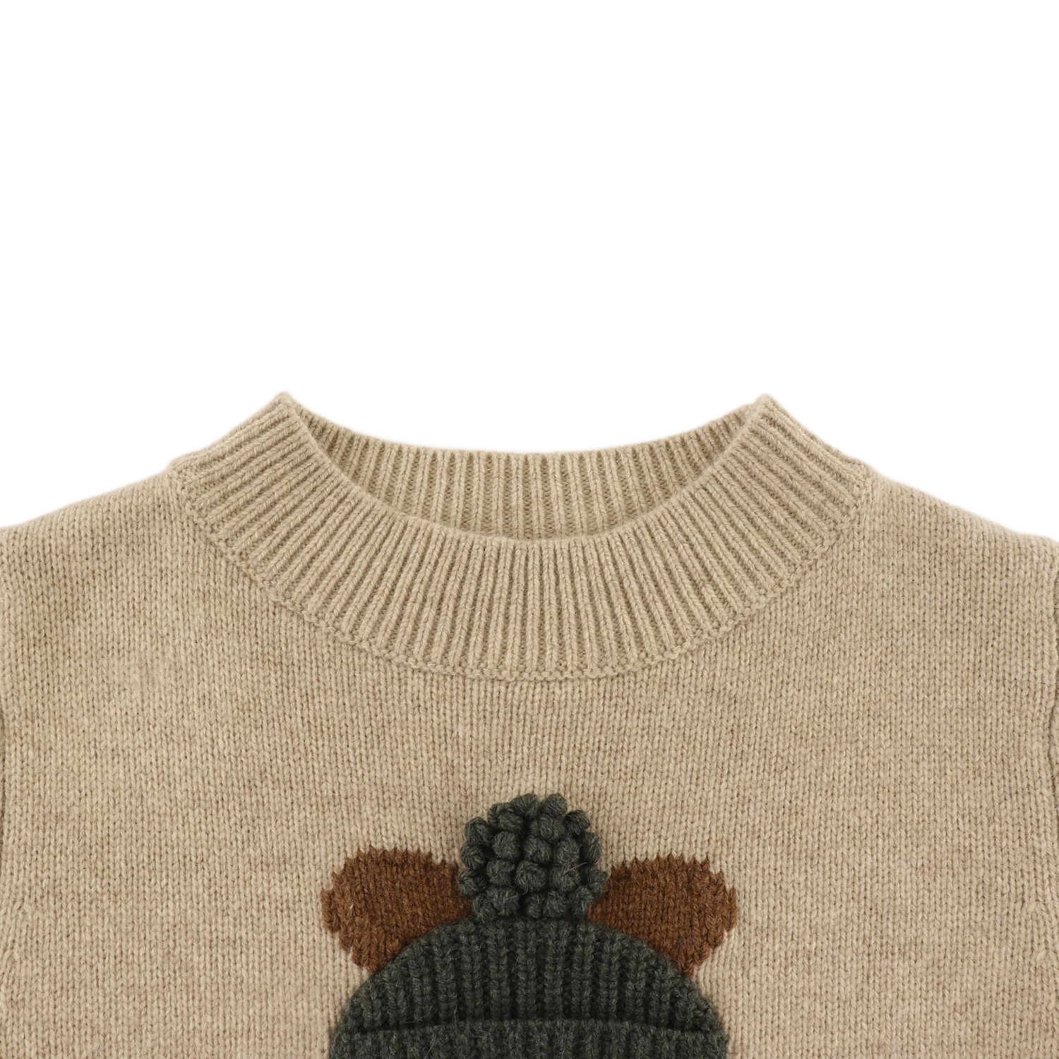 Denn Merino Wool Sweater | Bear | Biscotti Melange
