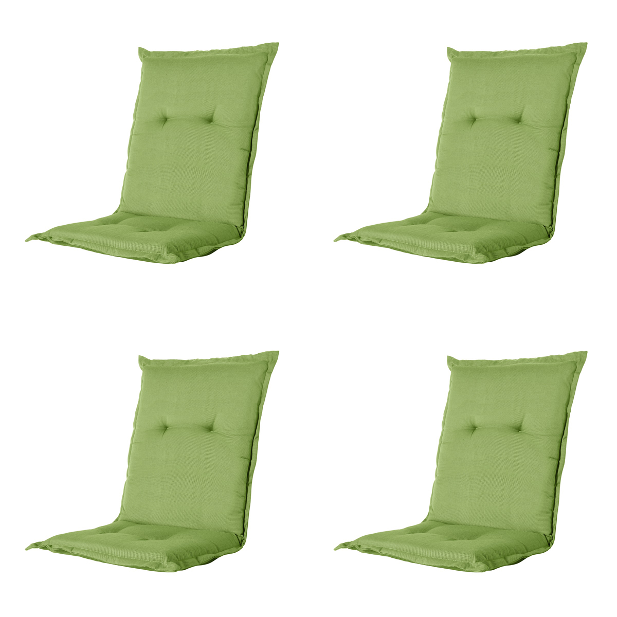 Madison Rib lime Tuinstoelkussen - Set van 4