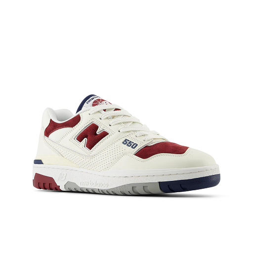 New Balance 550 Sneakers, Sea Salt/Mercury Red, 45.5