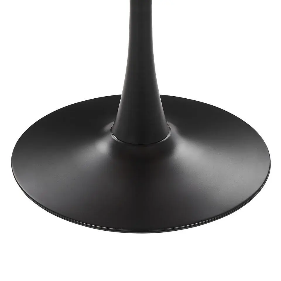 BOCA - Ronde eettafel - Zwart/Marmer - 90 cm - MDF