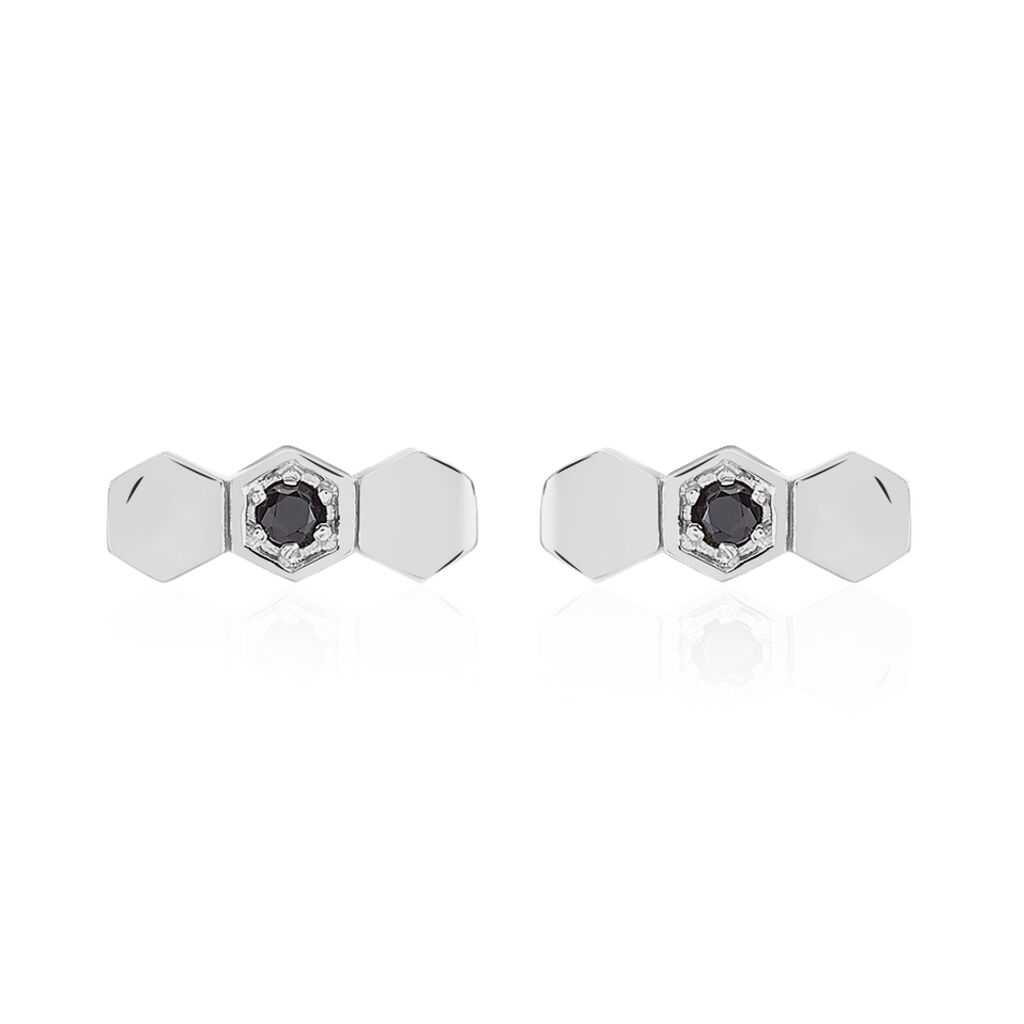 Boucles D'oreilles Pendantes Ondina Argent Blanc Oxyde De Zirconium