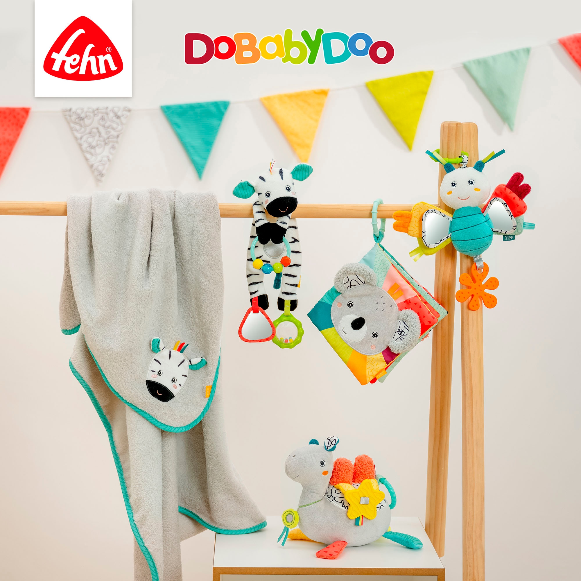 Fehn Schmusetuch »DoBabyDoo, Fuchs Deluxe« mit Befestigungsring für Schnuller