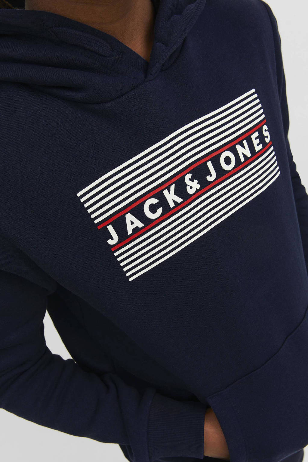 JACK & JONES hoodie JJECORP met logo donkerblauw