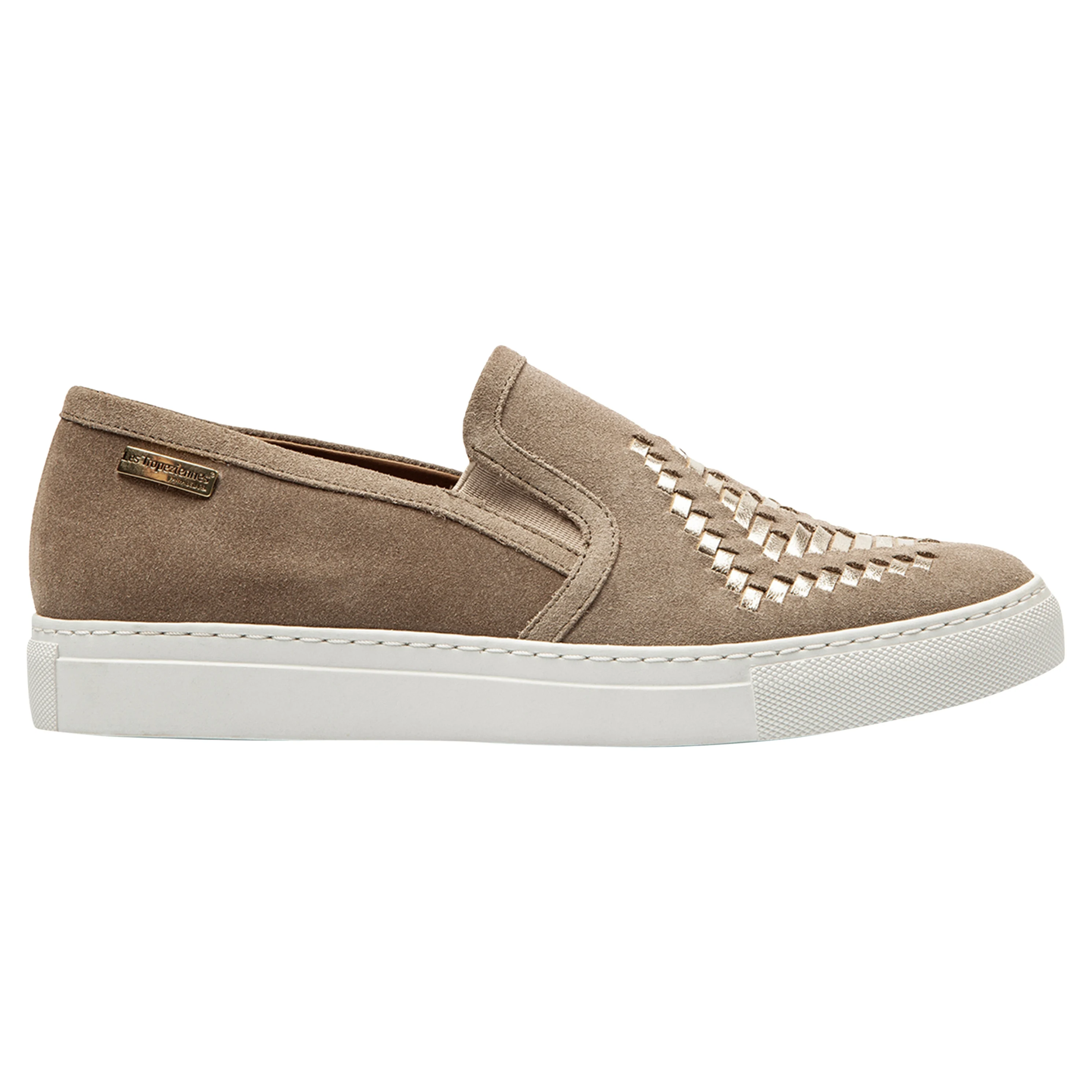 Baskets en cuir à enfiler | Marron