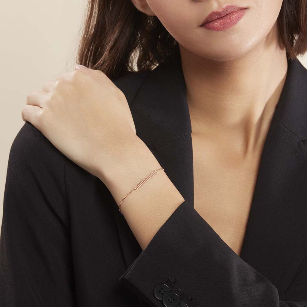 Bracelet Capucine Argent Rose