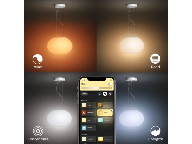 Philips Hue White Color Ambiance Flourish  Pendel - Hvid BT