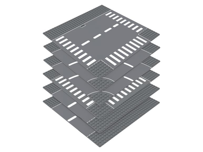 Set van 6 bouwplaten voor bouwstenen
