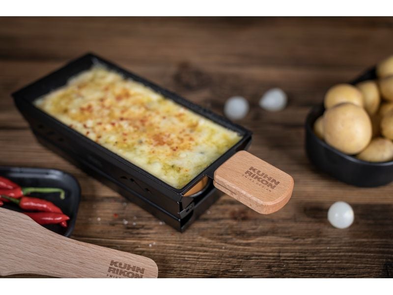Kuhn Rikon Teelicht-Raclette Mini Berge Schwarz Raclette-Set
