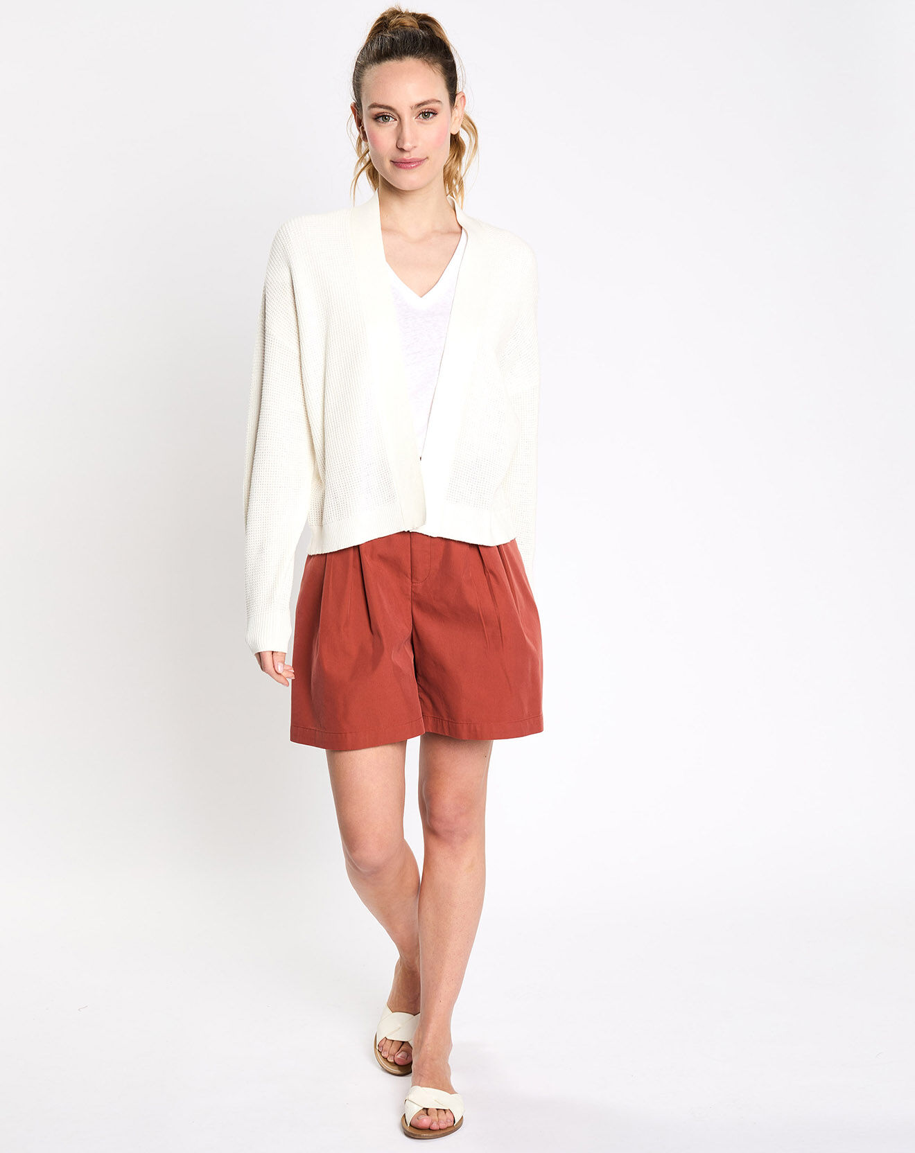 Esprit Short taille haute tailleur marron