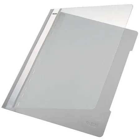 Leitz Schnellhefter Standard, A4, langes Beschriftungsfeld, PVC, grau
