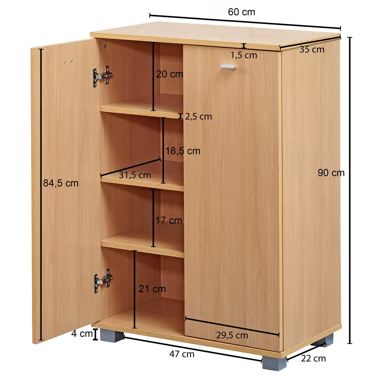 Schuhschrank Murcia Braun
