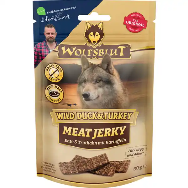 Hundesnack Meat Jerky Wild Duck Turkey