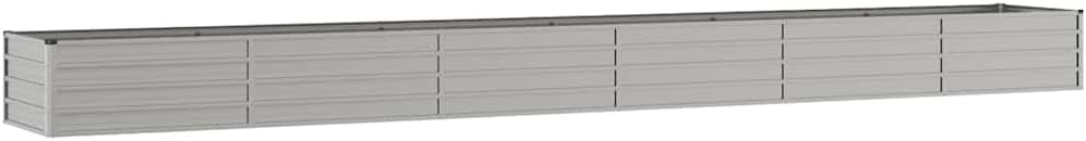 vidaXL Hochbeet, Hochbeet für Garten Balkon Terrasse, Kräuterhochbeet zum Selber Bauen, Gemüsebeet Pflanzkübel aus Metall, Grau Cortenstahl