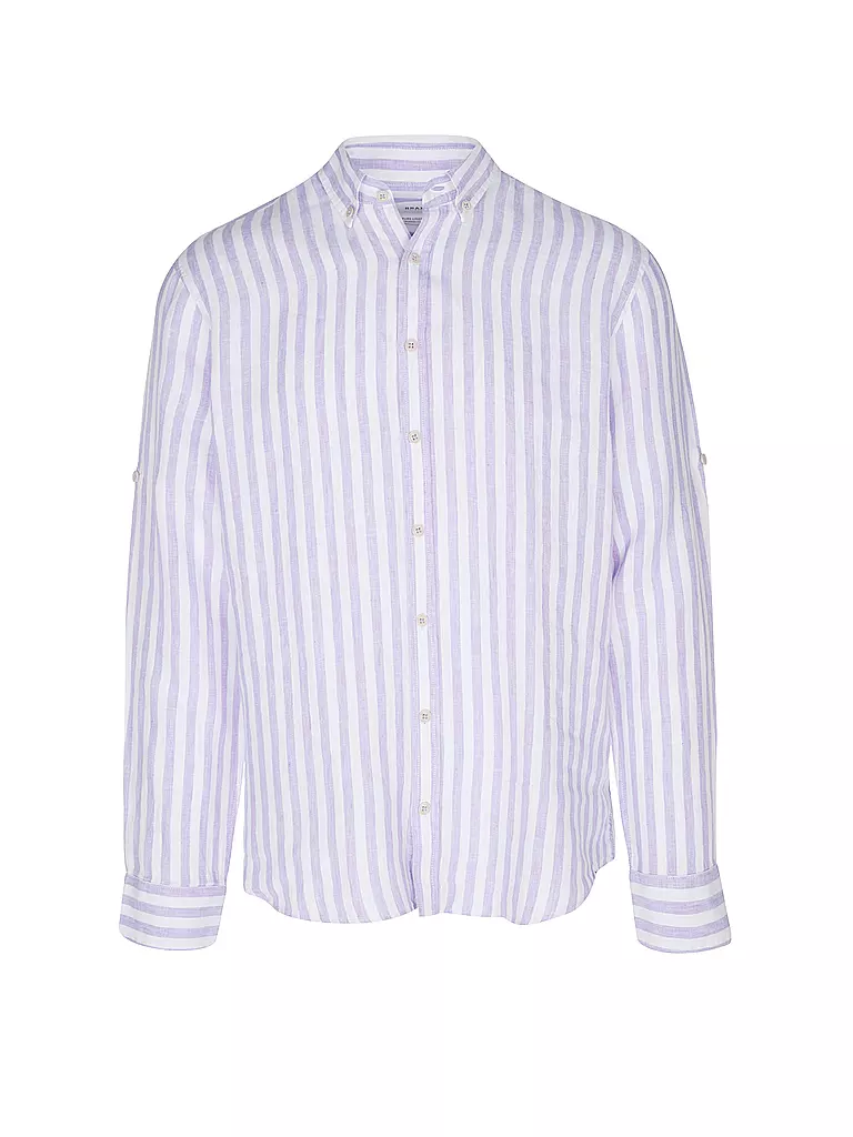 BRAX Leinenhemd Modern Fit DIRK S lila