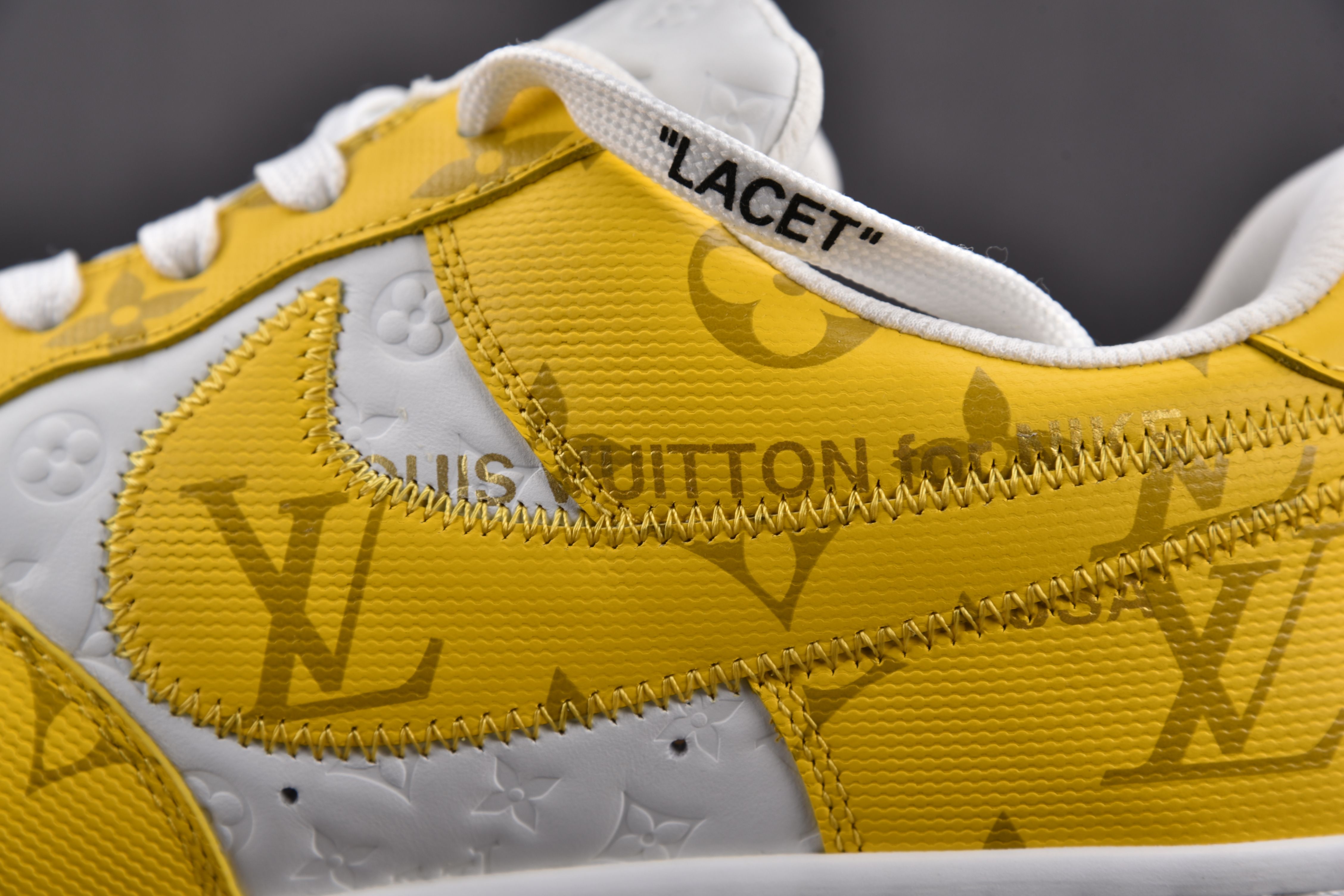 Nike Air Force 1 Low Louis Vuitton Royal Gray Yellow (Be careful about the size!!)
