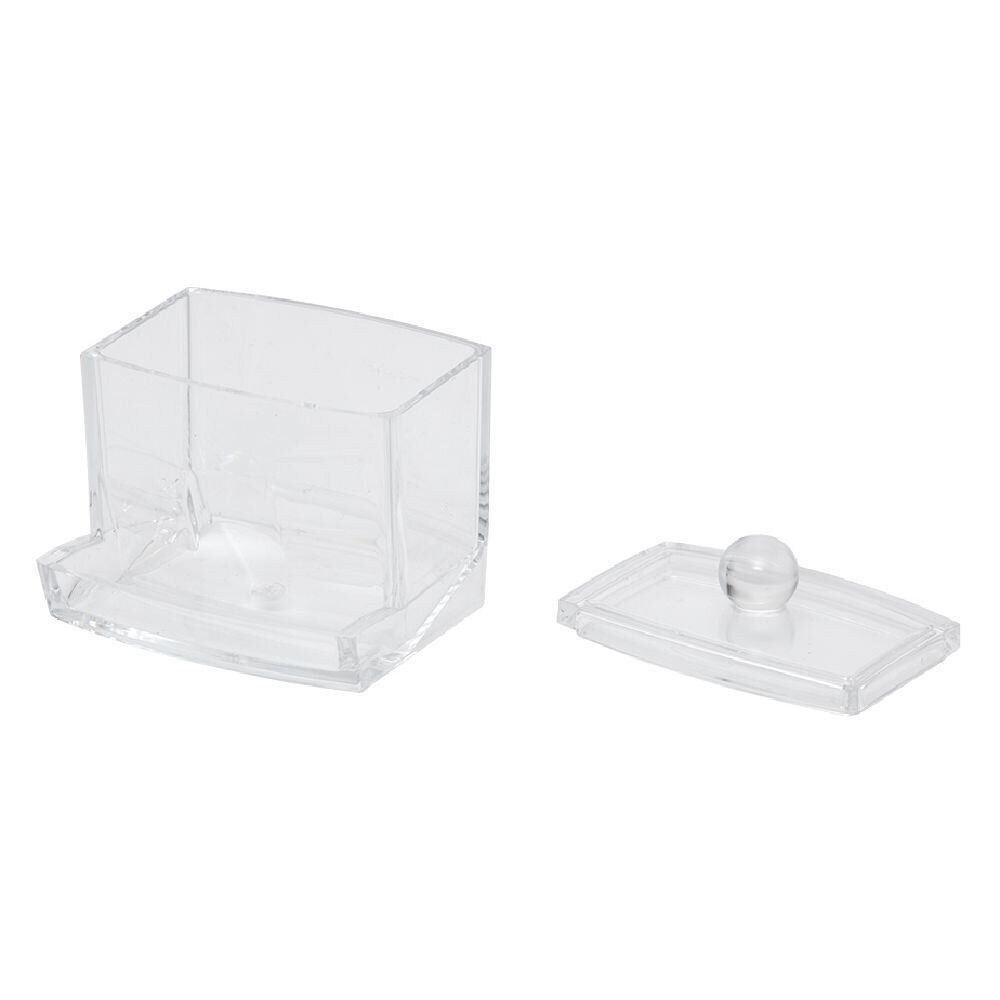 Boîte distributeur à coton tige transparent