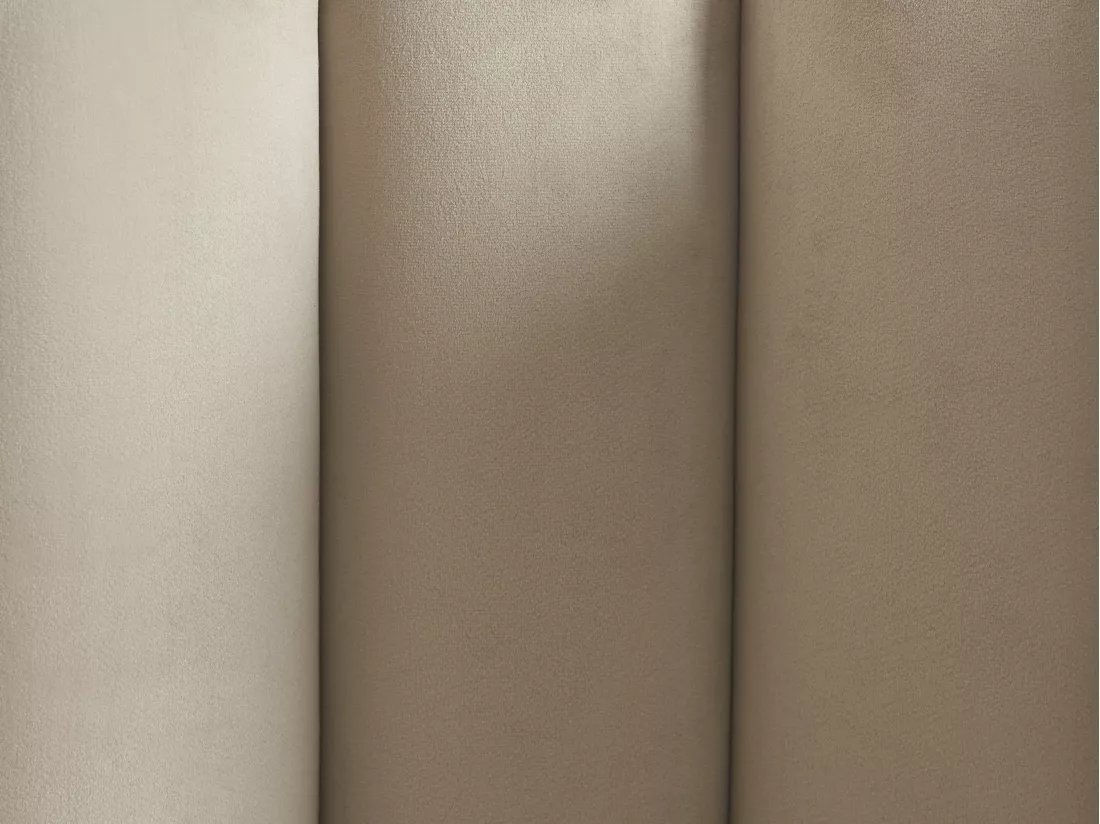 Lot de 2 tabourets de bar en velours et métal noir - Beige - PRANILA de Pascal MORABITO