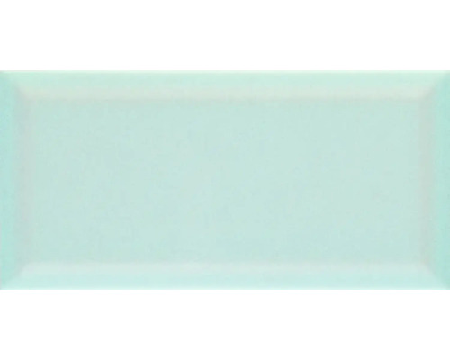 Metrotegel met afgeschuinde rand, glanzend Verde, 10 x 20 cm