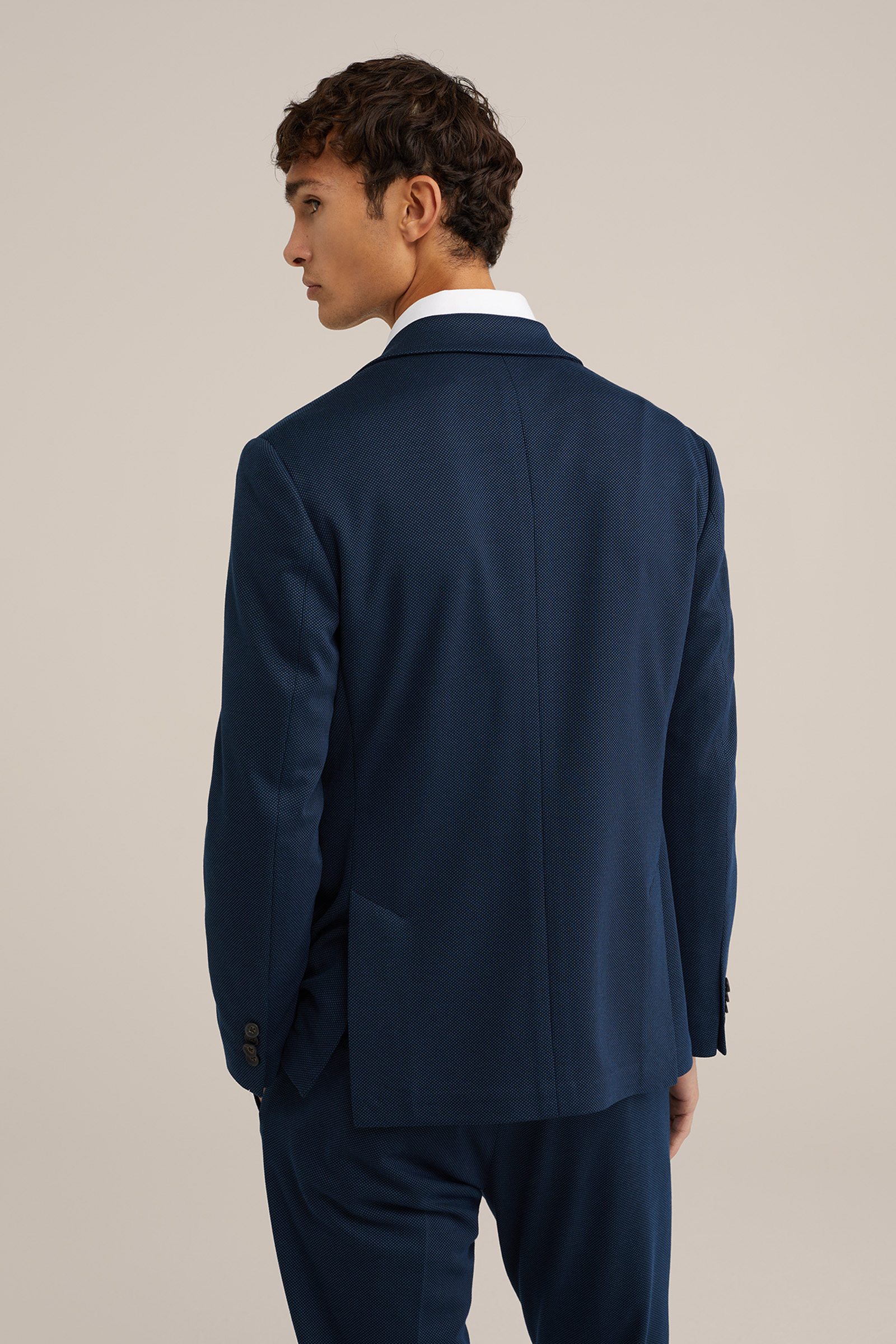 stretch kwaliteit blazer WE Fashion Donkerblauw