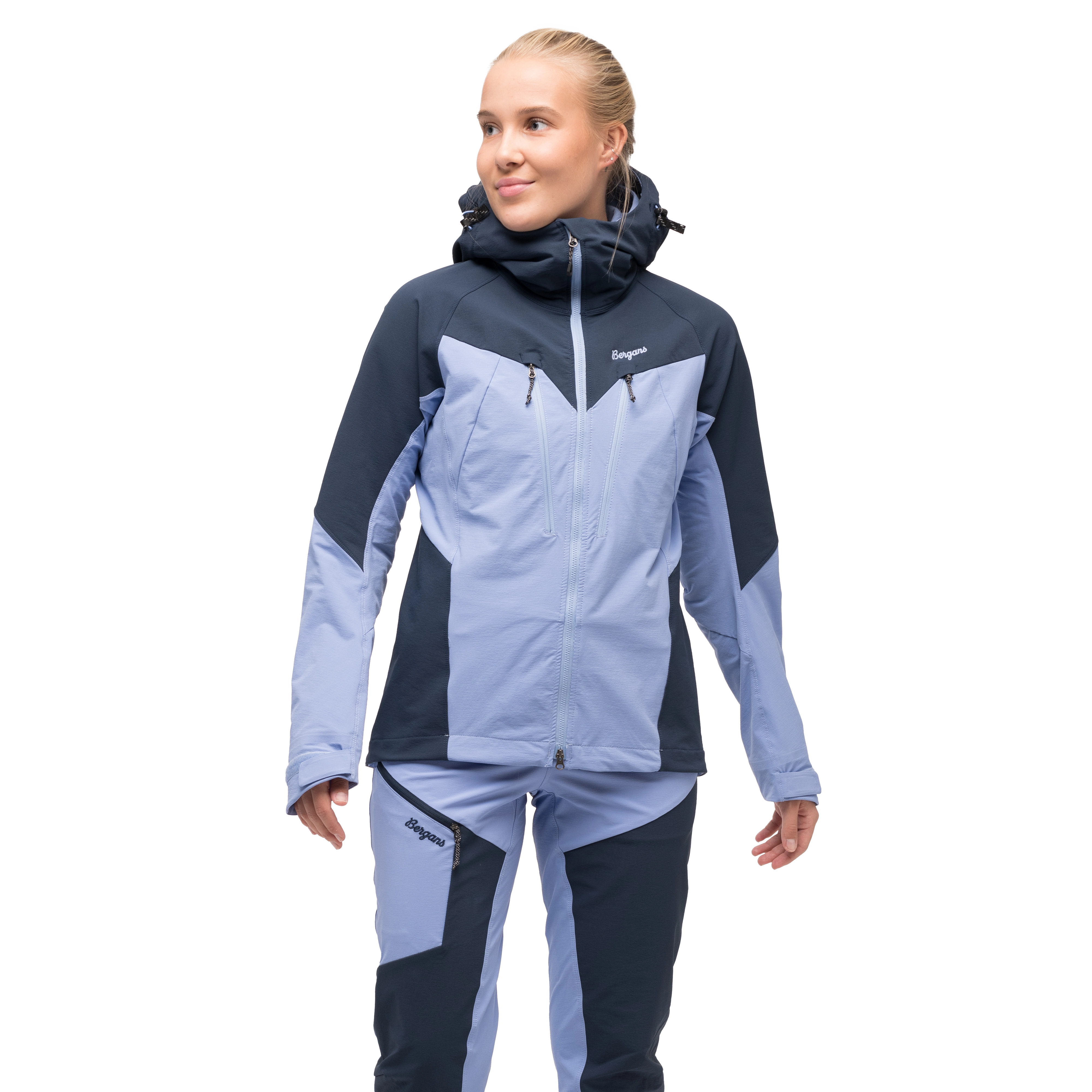 Tind Softshell Jacket Women Blueberry Milk / Navy Blue