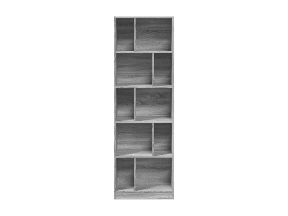 Bibliothèque sonoma gris 57x28,5x174 cm bois d'ingénierie