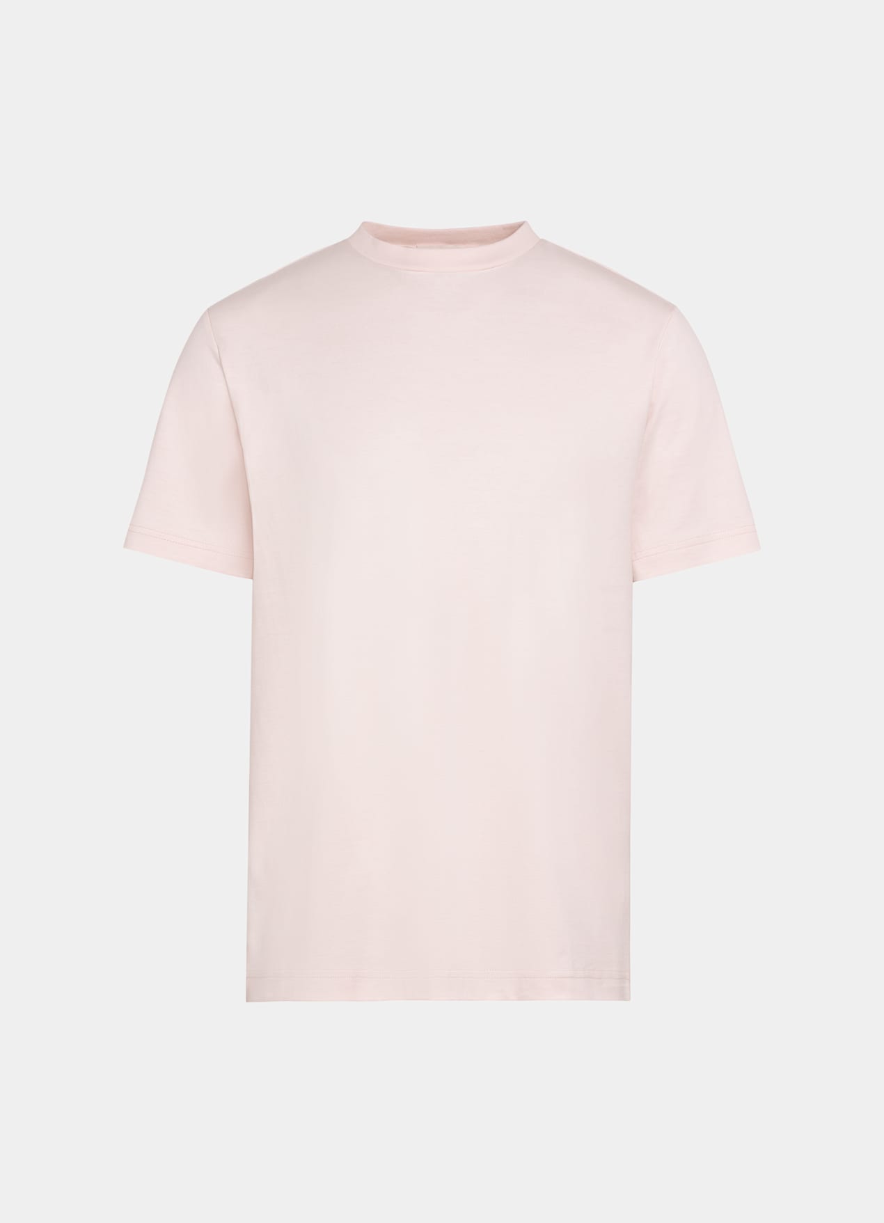 T-shirt col rond rose clair