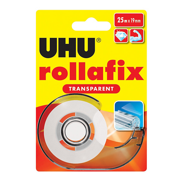 Dévidoir avec recharge transparente 25 m X 19 mm Rollafix UHU