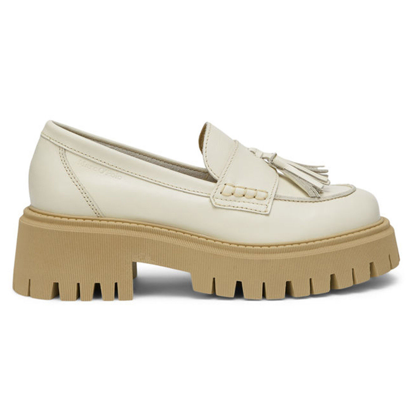 Marc O'Polo Mocassins en Cuir à Talon Alma écrus