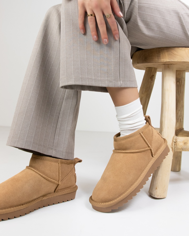 Colors of California Gevoerde boots  - cognac
