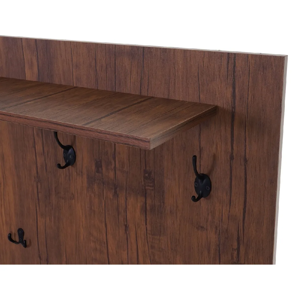 Mendler Portemanteau A27 Chêne avec Étagère