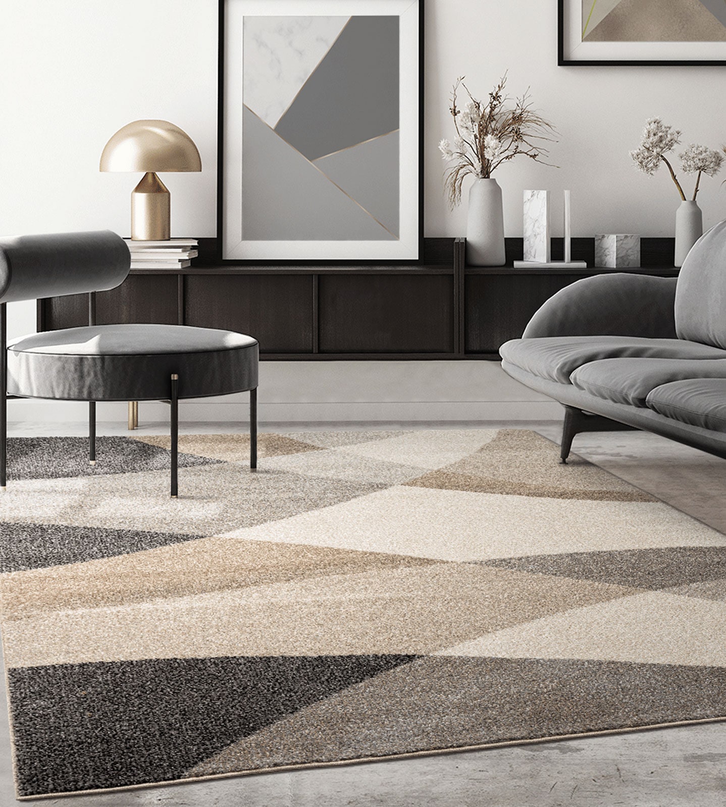 the carpet Teppich »Pearl« rechteckig 11 mm Höhe moderner dichter Wohnzimmer Teppich Konturenschnitt