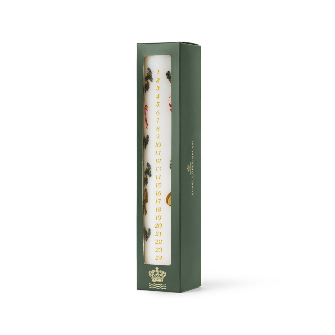 Royal Copenhagen  Stjerne Riflet Jul kalenderlys - H25 cm.