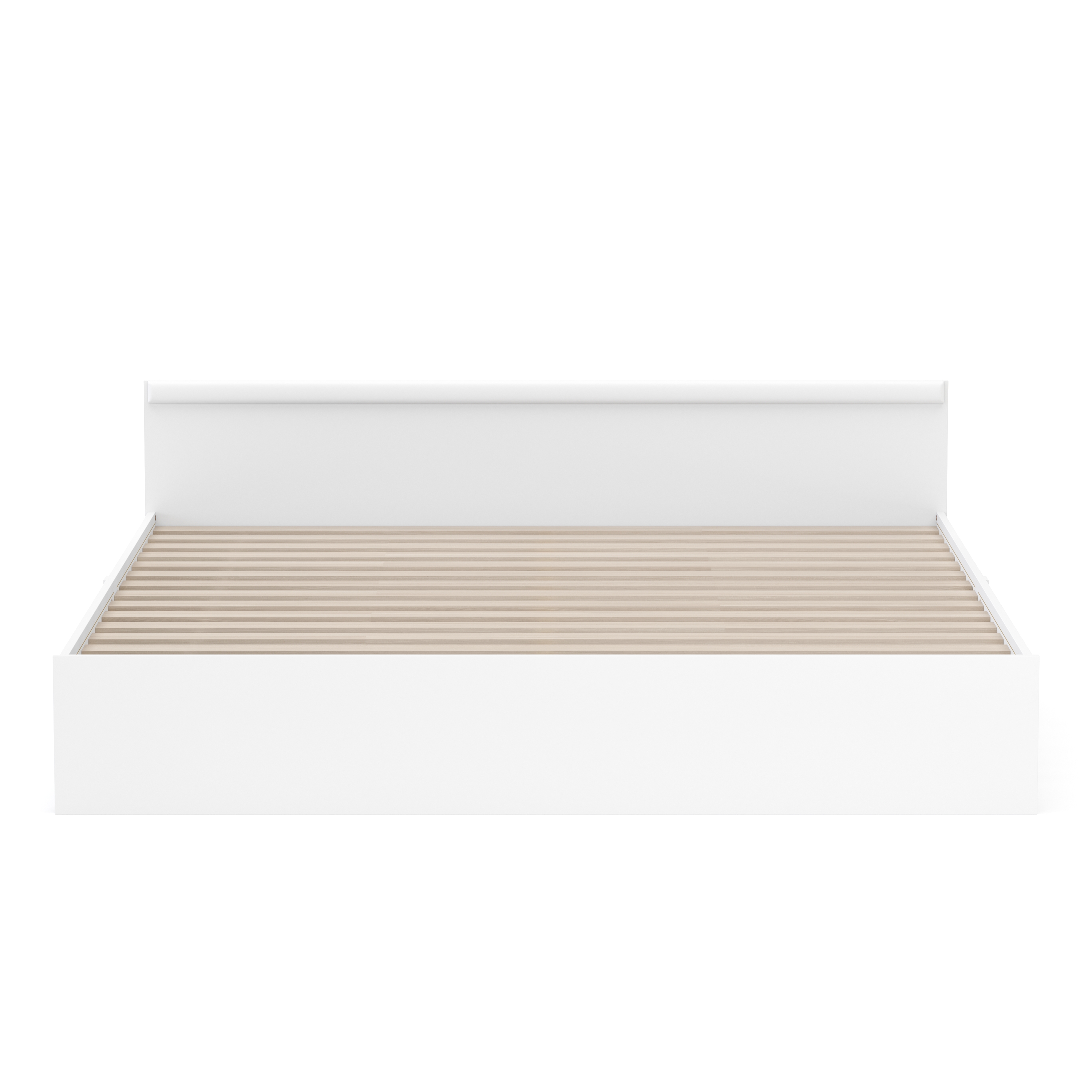 Bett Holz BELLA mit Stauraum und Schubladen 180 x 200 cm weiss