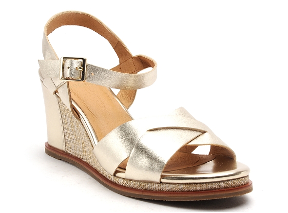 Fugitive nu pieds talons femme iroize or