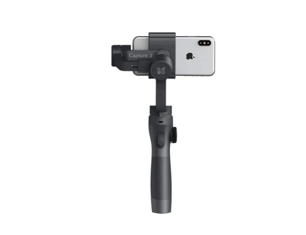 Capture 2S Gimbal 3-Achsen Stabilisator Stativ Halterung 320° Schwenkbar für Smartphone und GoPro - Schwarz