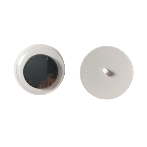 (10er Set) Ø12mm Wackelaugen DIY Bastel Augen Mercerie Zubehör zum Annähen - Schwarz / Weiss