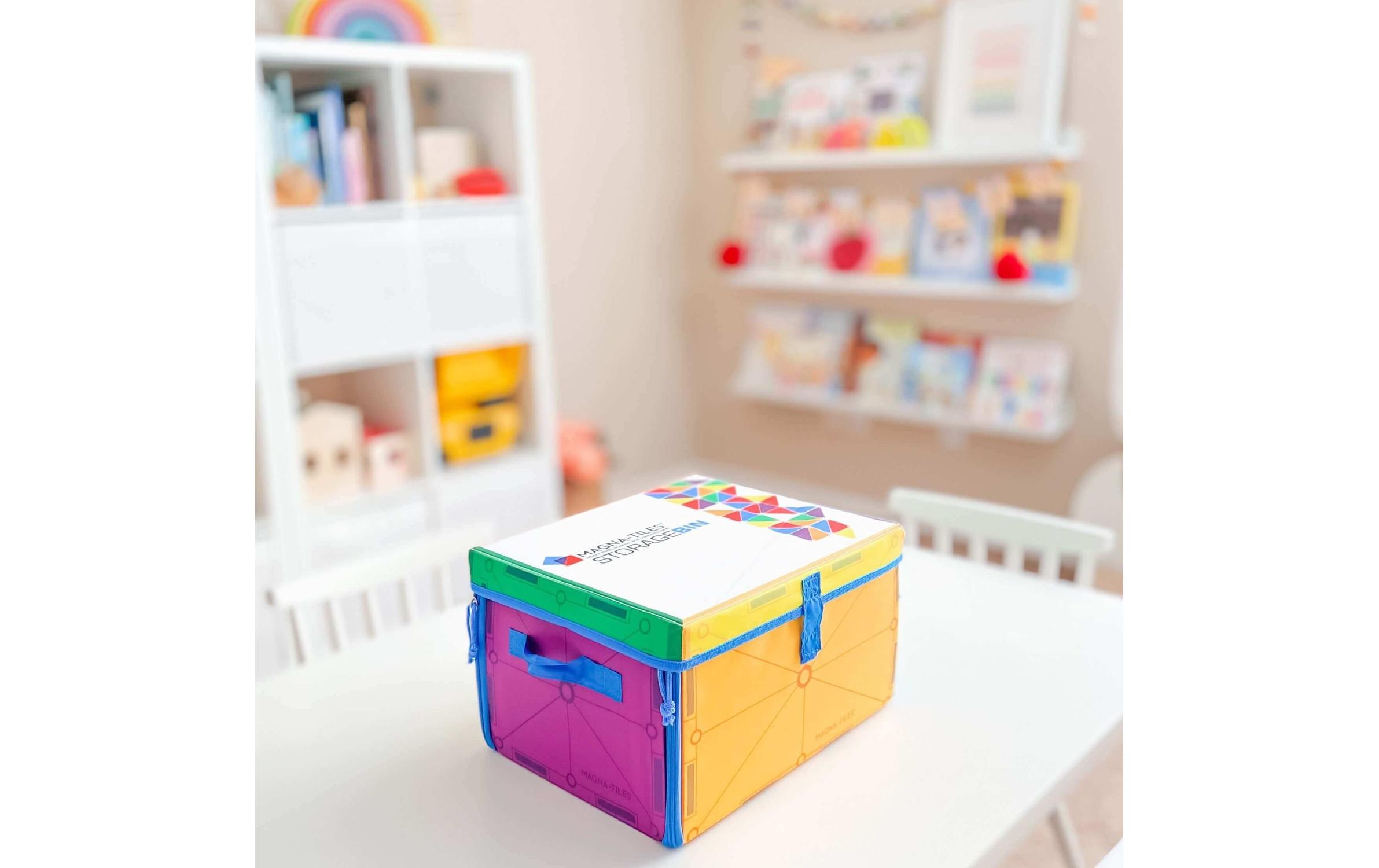 Aufbewahrungsbox und SpielmatteAufbewahrungslösung für magnetische Bausteine
