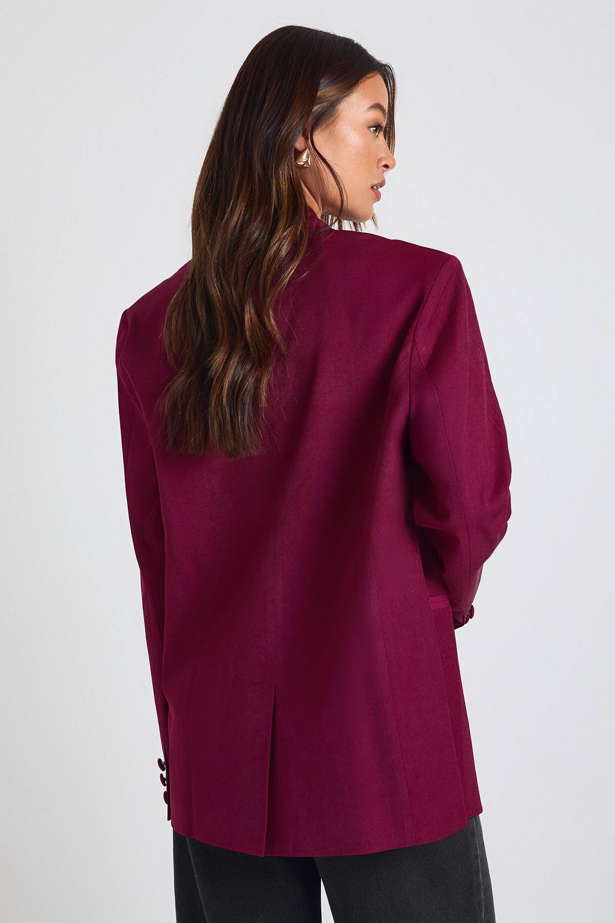 boohoo Blazer Tailleur Coupe Décontractée À Simple Boutonnage Pour Grande Taille