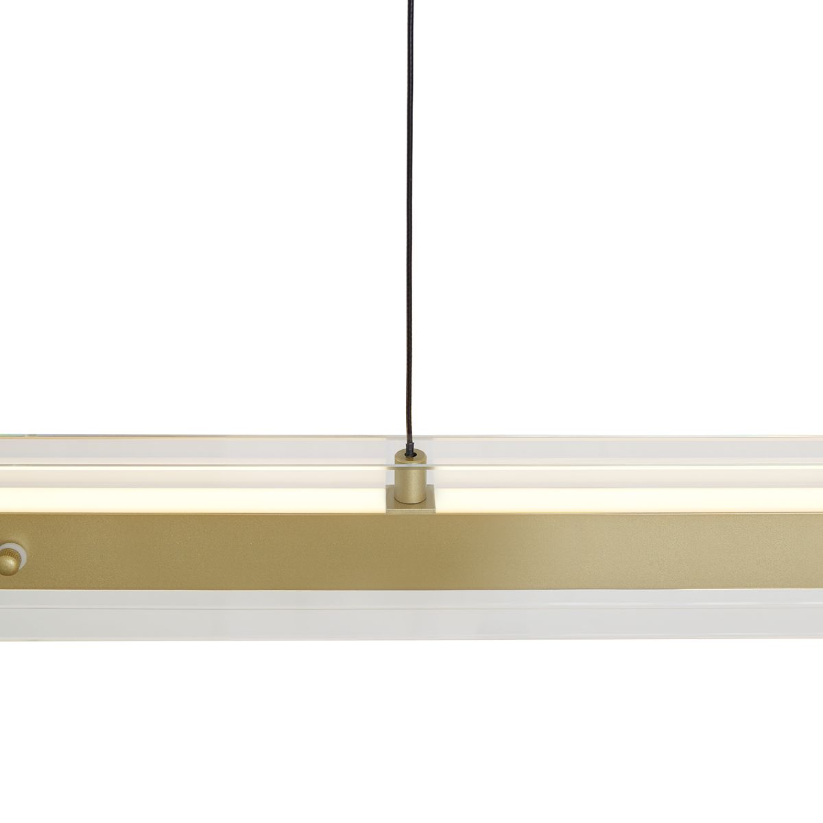 Moderne hanglamp messing met helder glas - Catch