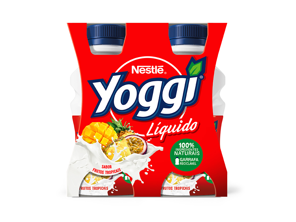 IOGURTE YOGGI LÍQUIDO FRUTOS TROPICAIS 4X160G
